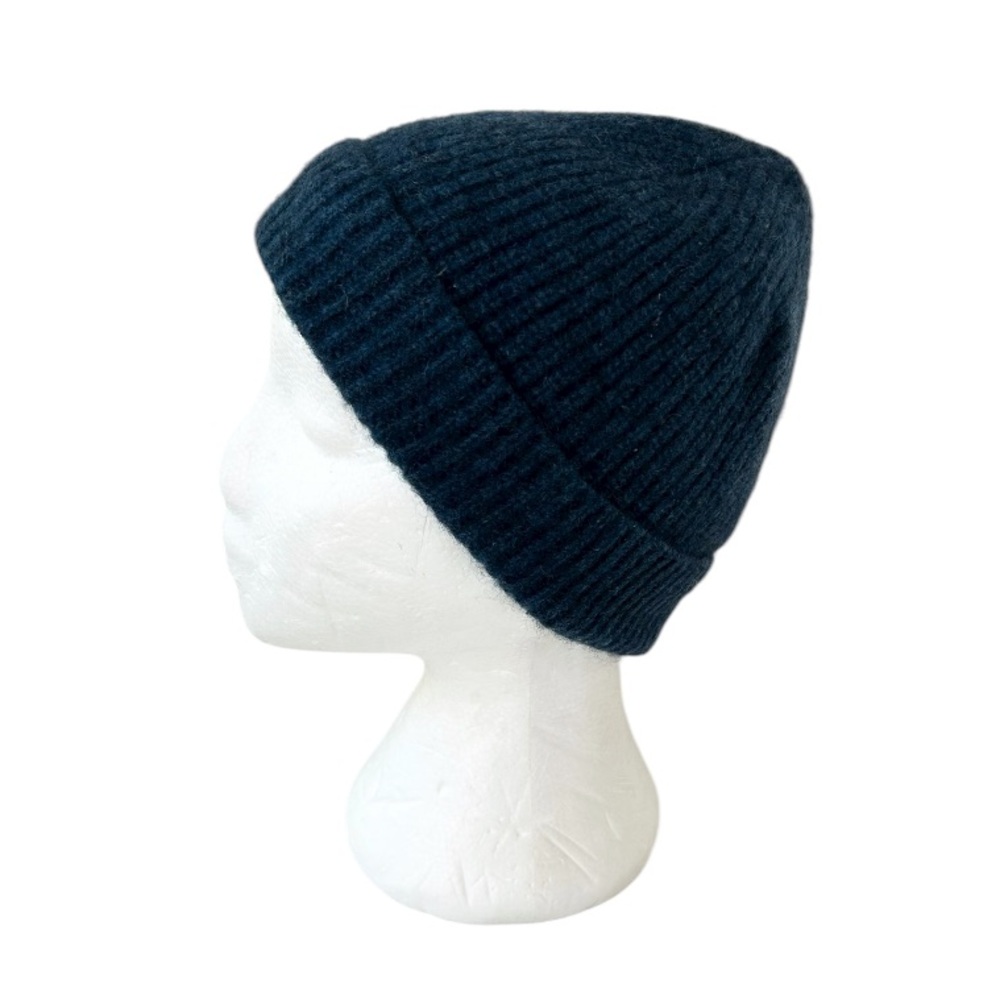 Le 31 Cashmere Wool Dark Blue Knit Beanie